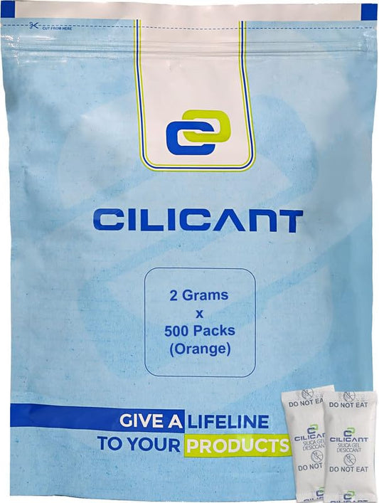 Cilicant Desiccant, Orange color, 2gm, 500 pack